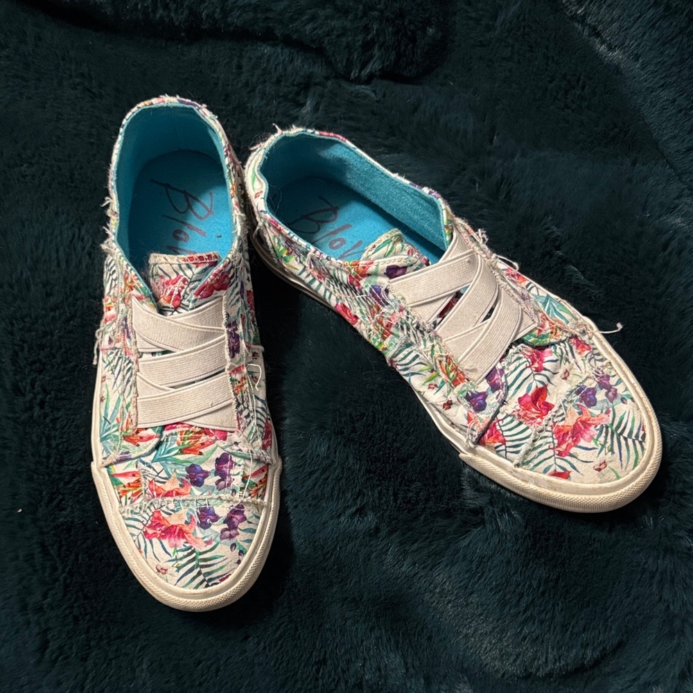 Tropical Floral Elastic Women's Sneakers